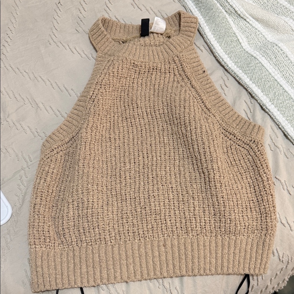 Divided Beige Knit Sweater